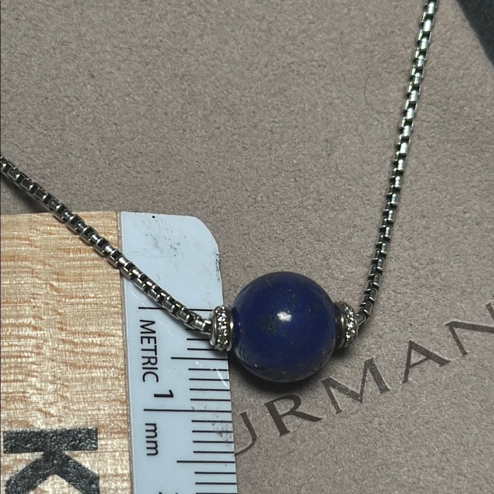 Genuine David Yurman Solari Blue Lapis with diamonds Necklace - Picture 3 of 8